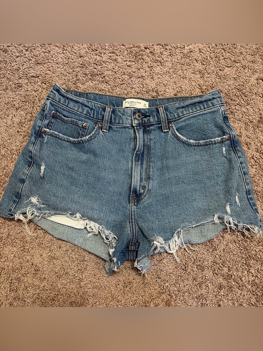 Abercrombie & Fitch Curve Love High Rise Mom Shorts